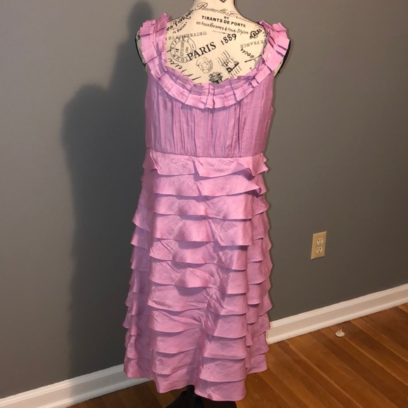 London Times Shimmery Ruffle Dress - Picture 2 of 4